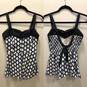 Navy Peplum shirt